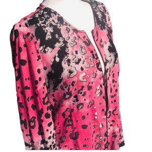 Joseph Ribkoff Pink and Black Cardigan
